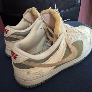 Women’s Nike Dunks Cream and Green